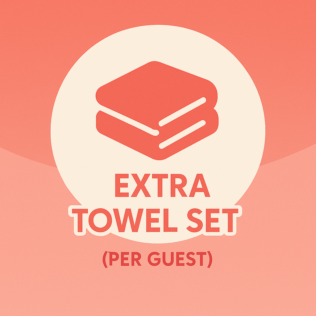 Extra Towel Set – Fresh Towels (Per Guest)